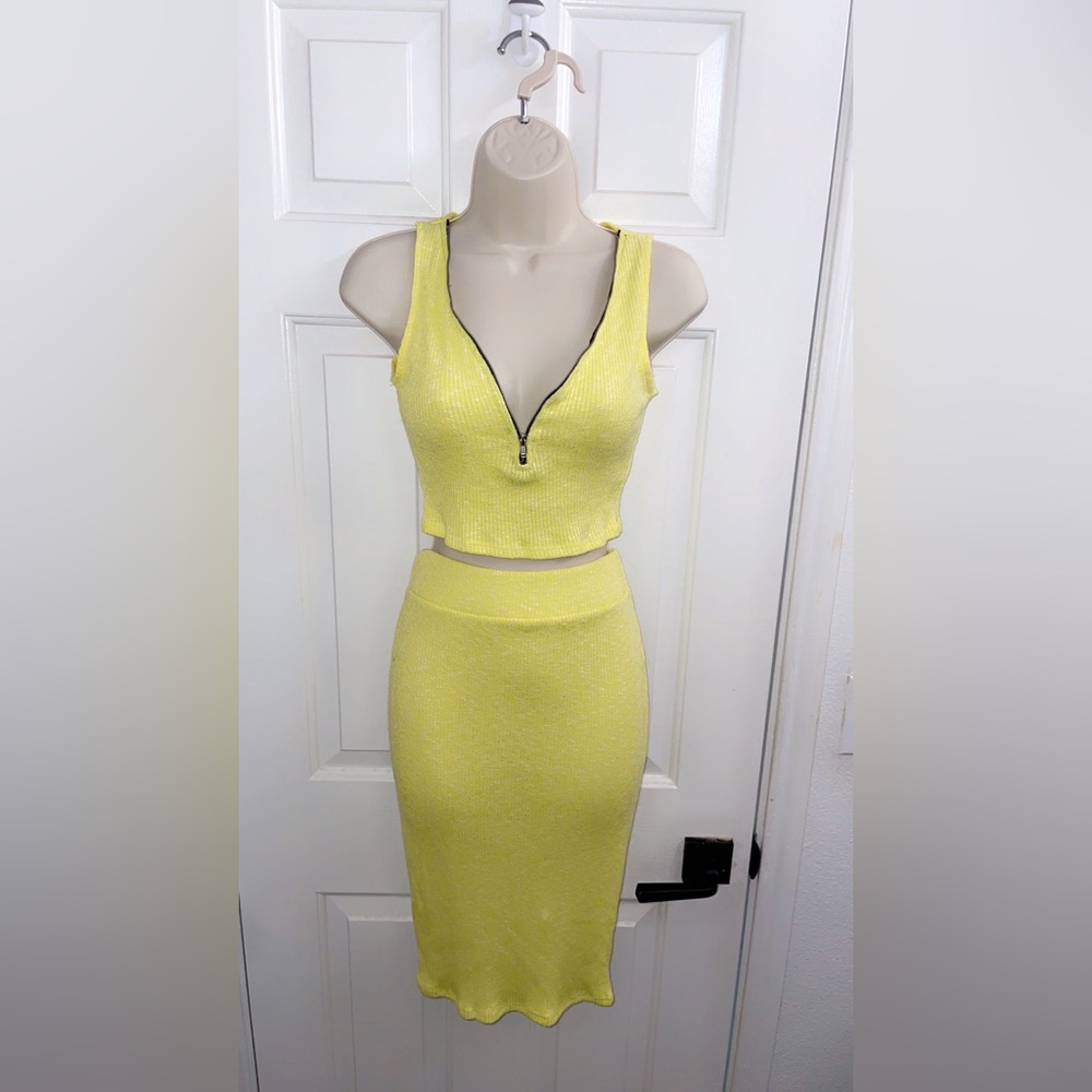 Two piece yellow outfit